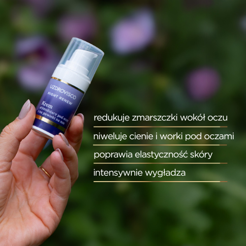 Uzdrovisco  Night Renew Krem stymulujący pod oczy i na powieki na noc, 15 ml