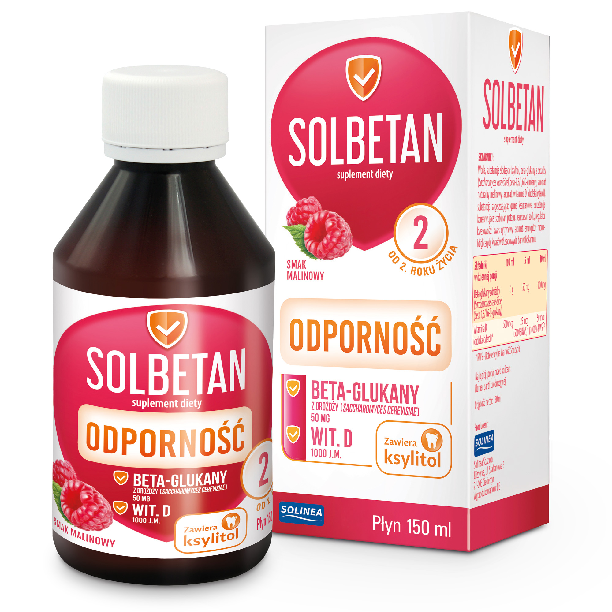 Solbetan Odporność syrop dla dzieci 2+ 150 ml zdjęcie
