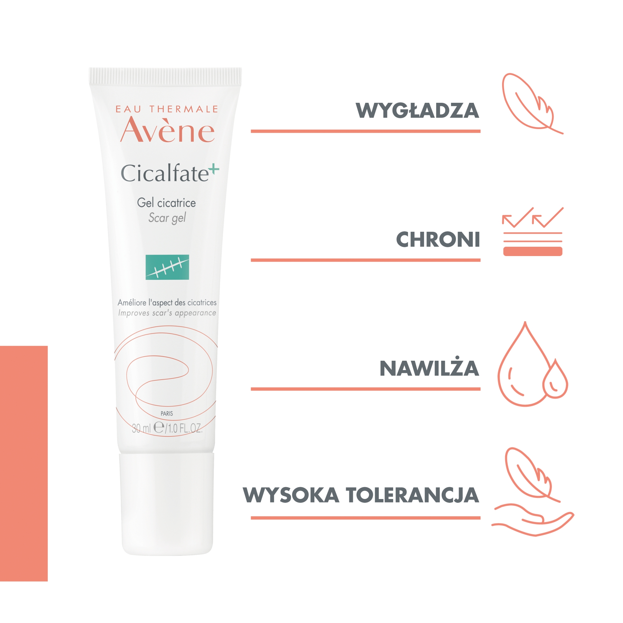 Avene Cicalfate+, żel na blizny, 30 ml