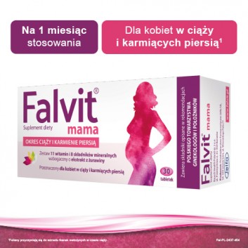 Falvit Mama witaminy dla kobiet w ciąży 30 tabletek