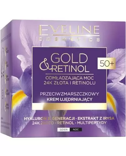 Eveline Gold&Retinol 50+ przeciwzmarszczkowy krem ujędrniający na dzień i noc 50 ml zdjęcie