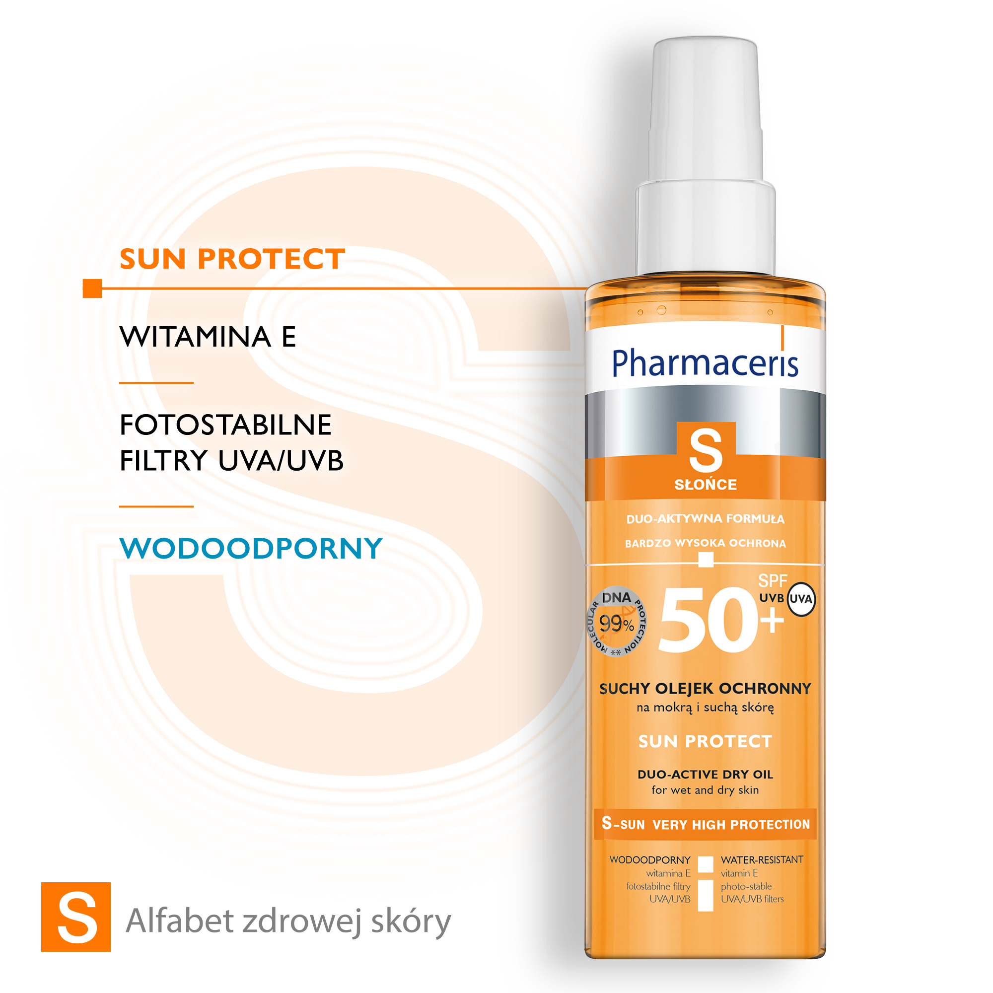PHARMACERIS S Suchy olejek ochronny do ciała - 200 ml 