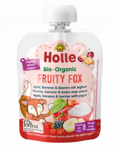 Holle Bio mus owocowy z jogurtem od 8 miesiąca Owocowy lisek, 85 g, cena, opinie, stosowanie zdjęcie
