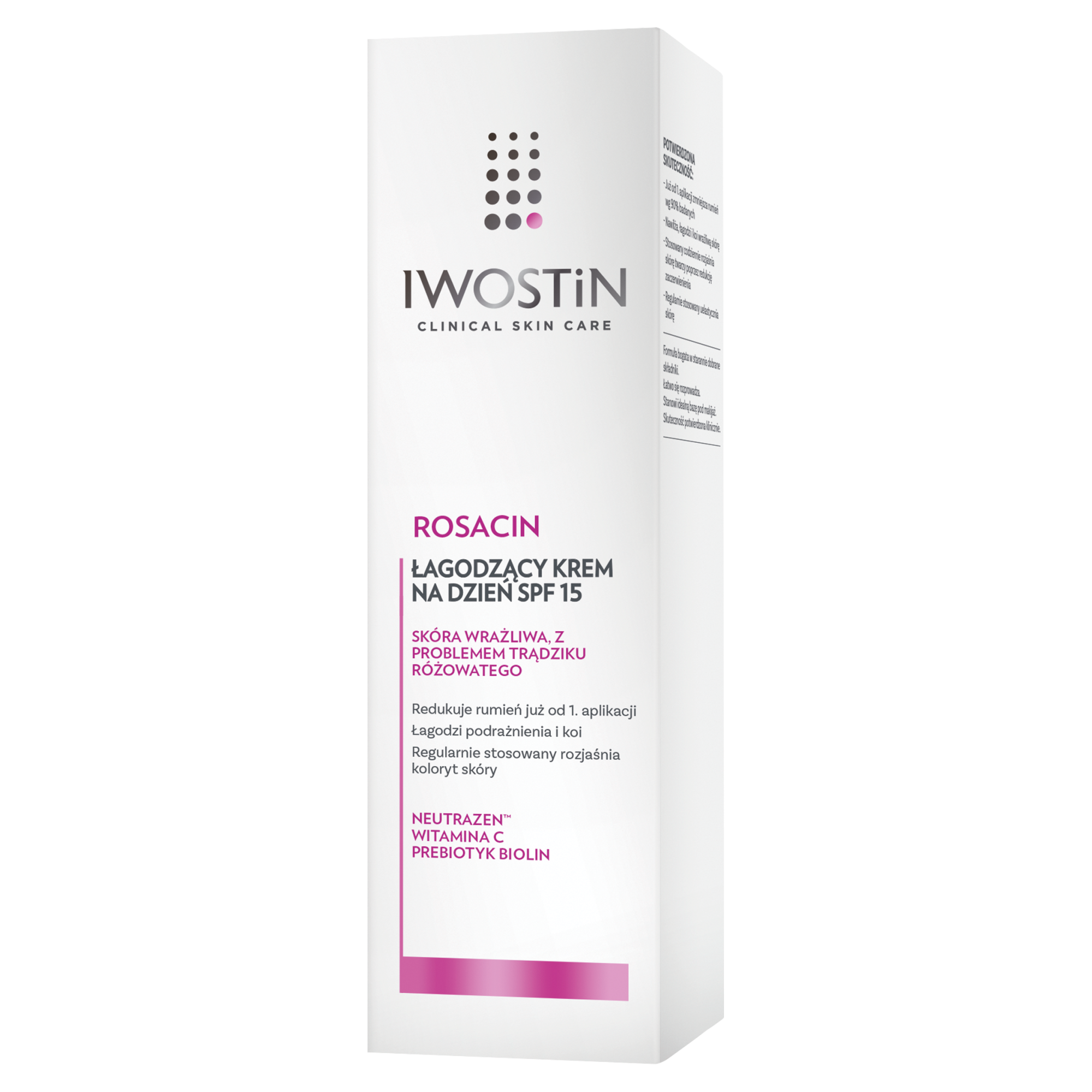IWOSTIN ROSACIN Krem na dzień łagodzący skórę z trądzikiem różowatym SPF15 - 40 ml zdjęcie