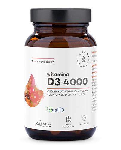 Aura Herbals Witamina D3 4000 IU, 90 kaps., cena, wskazania, opinie zdjęcie