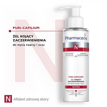 Pharmaceris N Puri-Capilium, żel kojący zaczerwienienia, do mycia twarzy i oczu, 190 ml