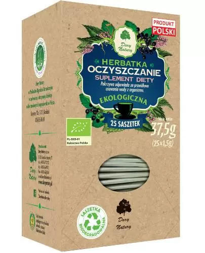 Dary Natury herbatka oczyszczanie ekologiczna 25 saszetek zdjęcie