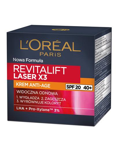 L'OREAL REVITALIFT LASER X3 40+ Krem Anti Age SPF20  - 50 ml - cena, opinie, właściwości zdjęcie