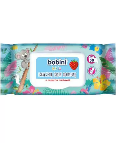 Bobini nawilżany papier toaletowy o zapachu truskawki 50 sztuk zdjęcie