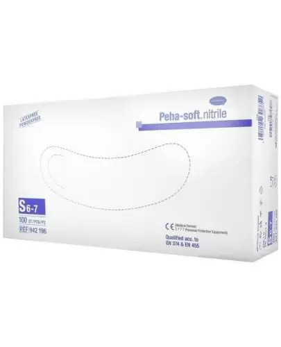 Hartmann Peha-Soft Nitrile rękawice nitrylowe bezpudrowane rozmiar S 100 sztuk zdjęcie