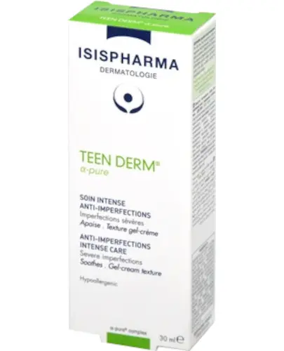 Isispharma Teen Derm Alpha-Pure krem zwalczający zmiany zapalne skóry trądzikowej 30 ml zdjęcie