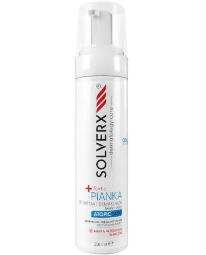 Solverx Atopic Skin Forte pianka do mycia twarzy i demakijażu 200 ml zdjęcie