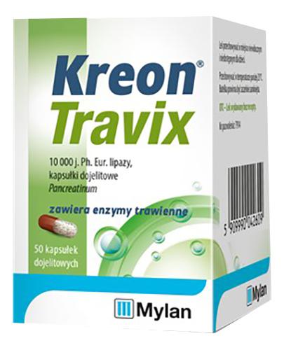 Kreon Travix, 10 000, kapsułki dojelitowe, 50 sztuk zdjęcie
