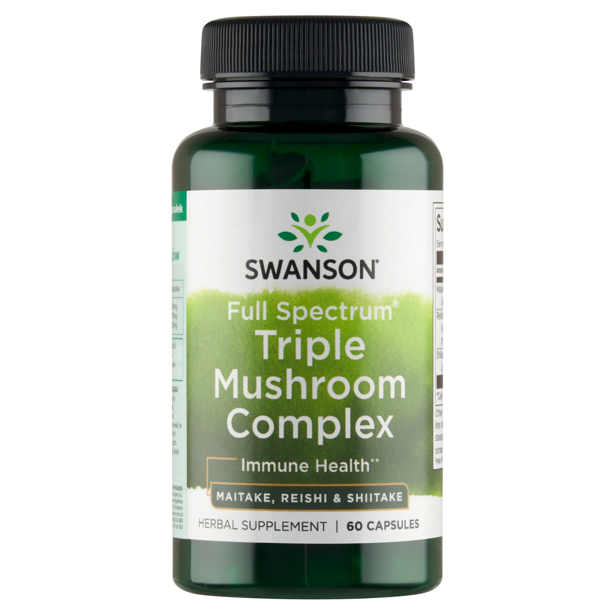 SWANSON Triple Mushroom (Reishi Shitake Maitake) - 60 kaps.