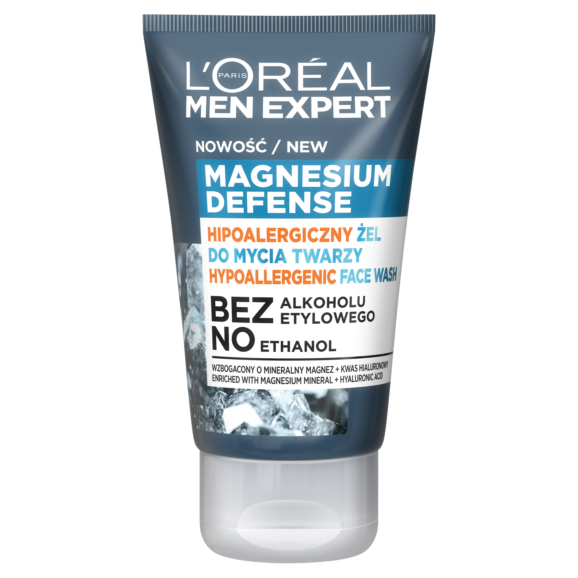 L'Oreal Men Expert Magnesium Defense Face Wash Hipoalergiczny Żel do mycia twarzy, 100 ml zdjęcie
