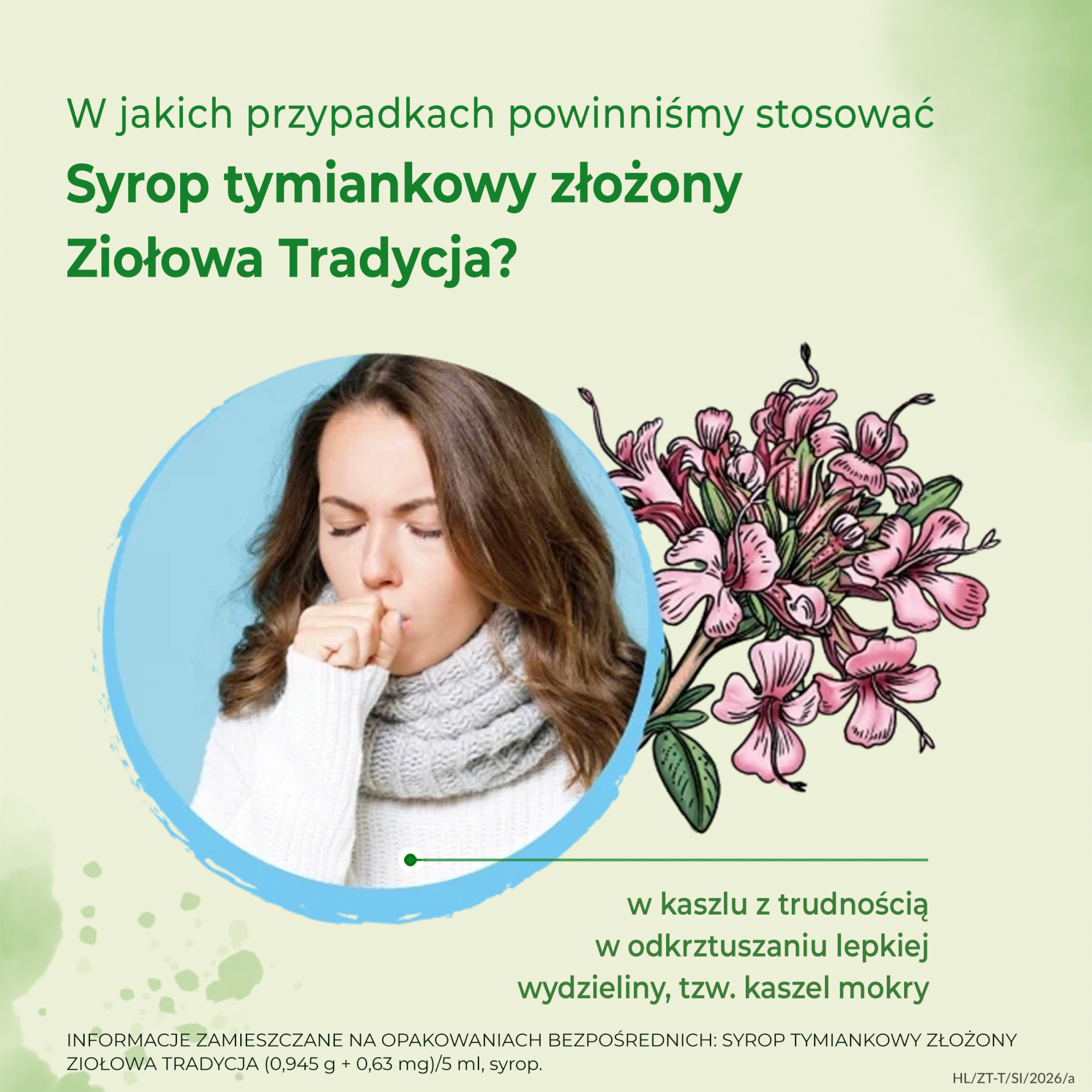 Zioła Tradycja syrop tymiankowy złożony 0,945 g + 0,63 mg/5 ml syrop 125 g