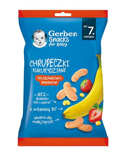 Gerber Chrupeczki kukurydziane bananowo-truskawkowe po 7. miesiącu, 28 g zdjęcie