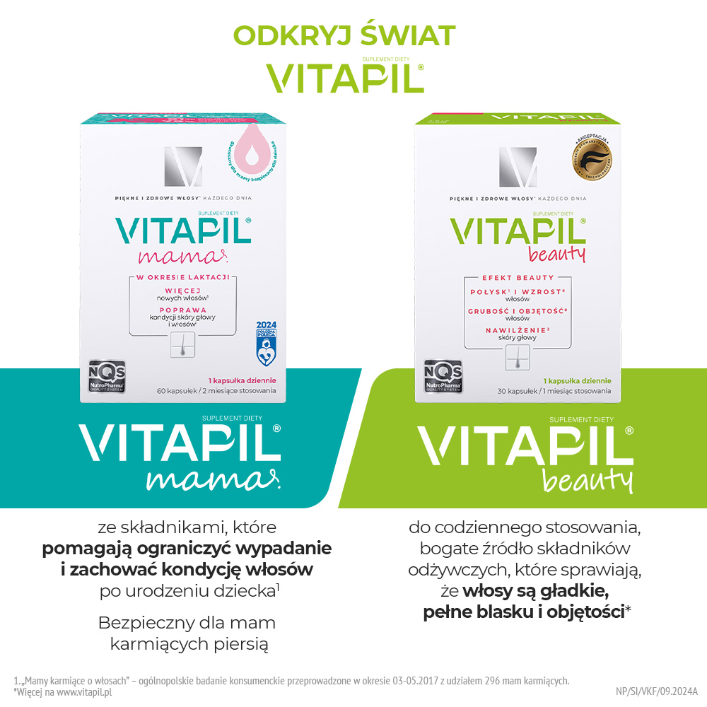 Vitapil, 60 kapsułek z biotyną, bambusem