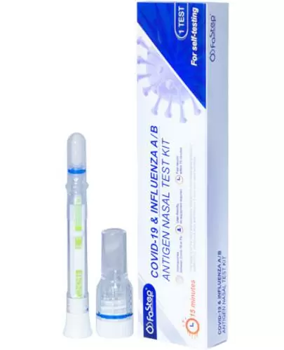 Test covid-19 & influenza A/B test covid-19 antygen i grypy typu A/B zestaw testowy do nosa 1 sztuka zdjęcie