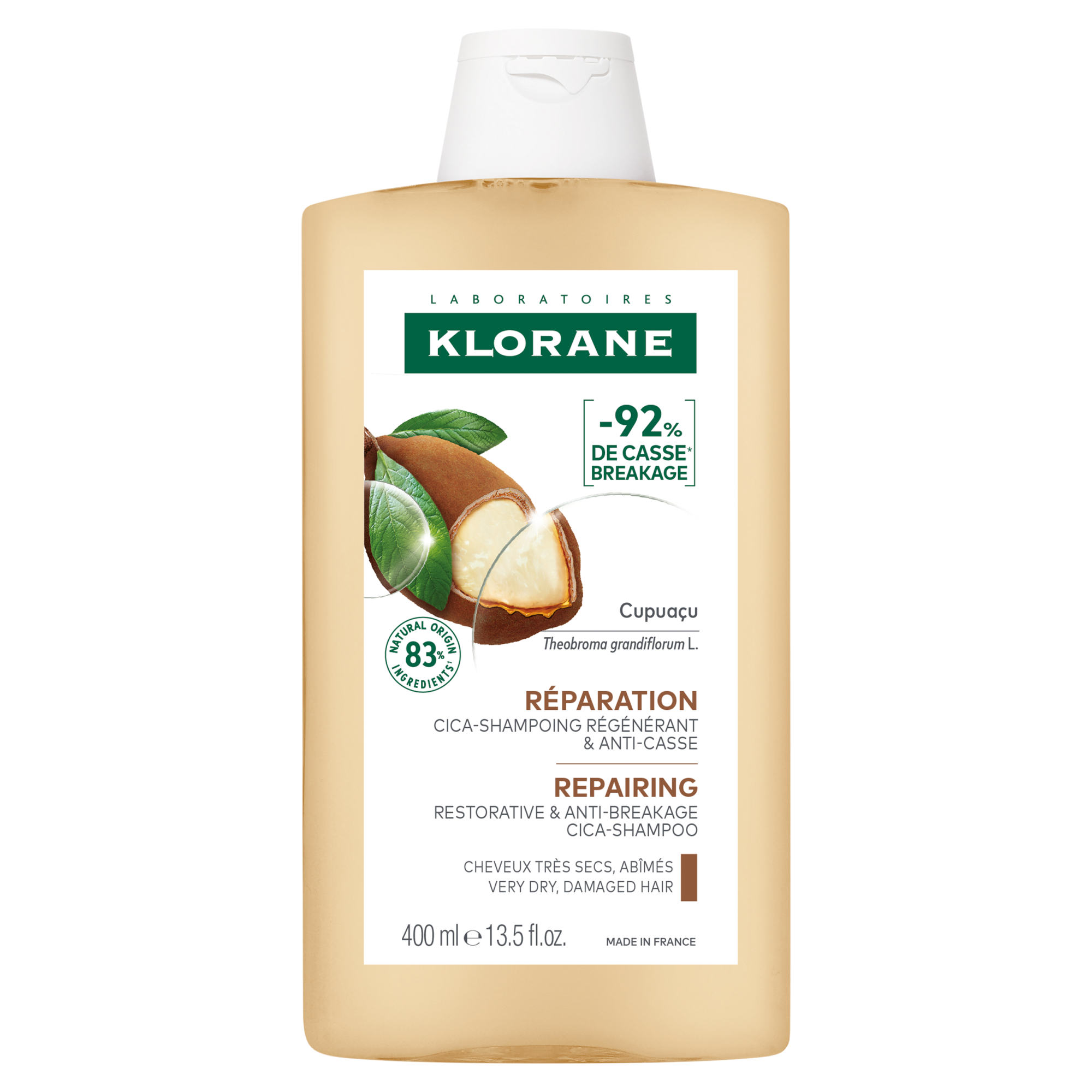 Klorane Regeneracja Cica Szampon regenerujący z cupuacu, 400 ml zdjęcie
