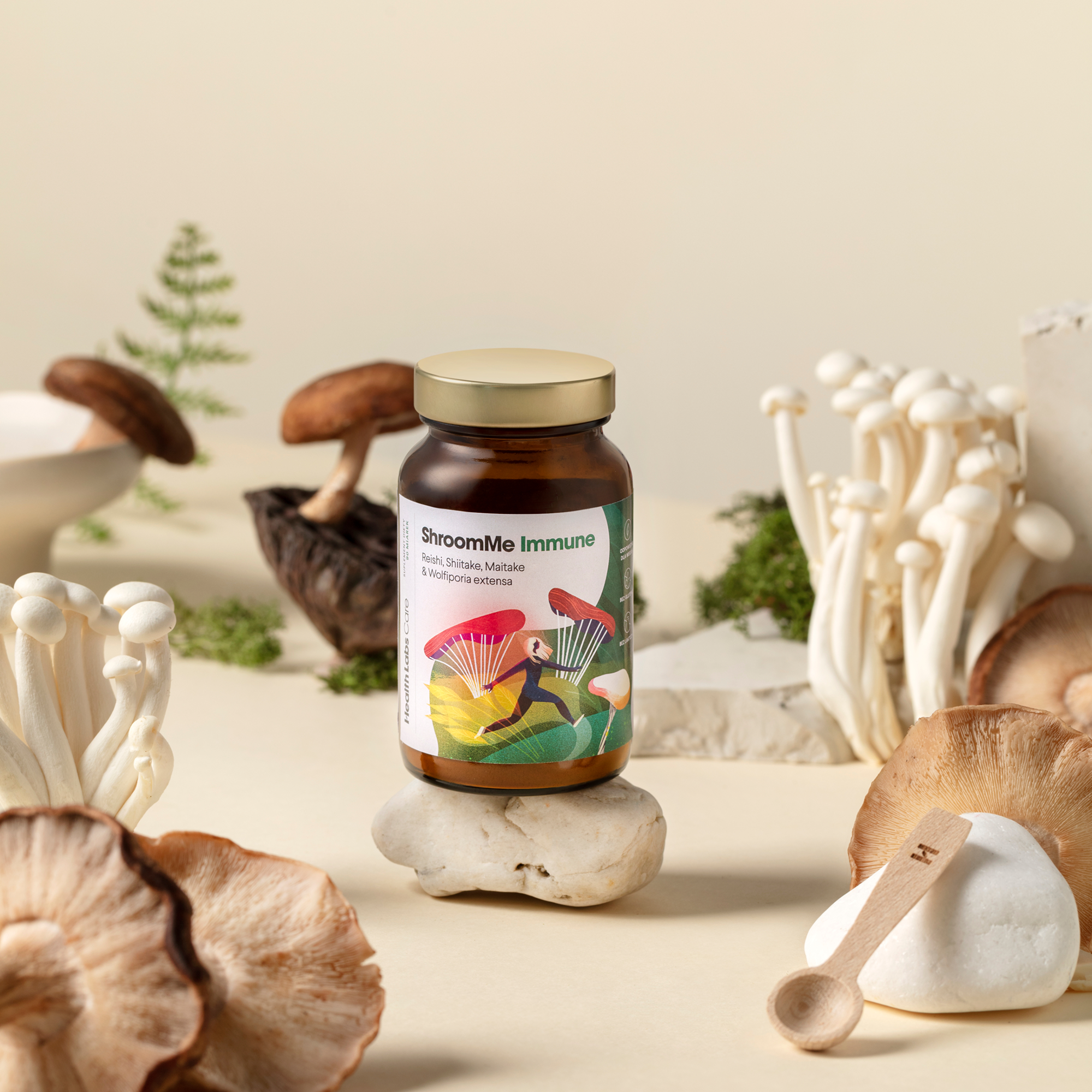 Health Labs Care, ShroomMe Immune, proszek, 90 miarek