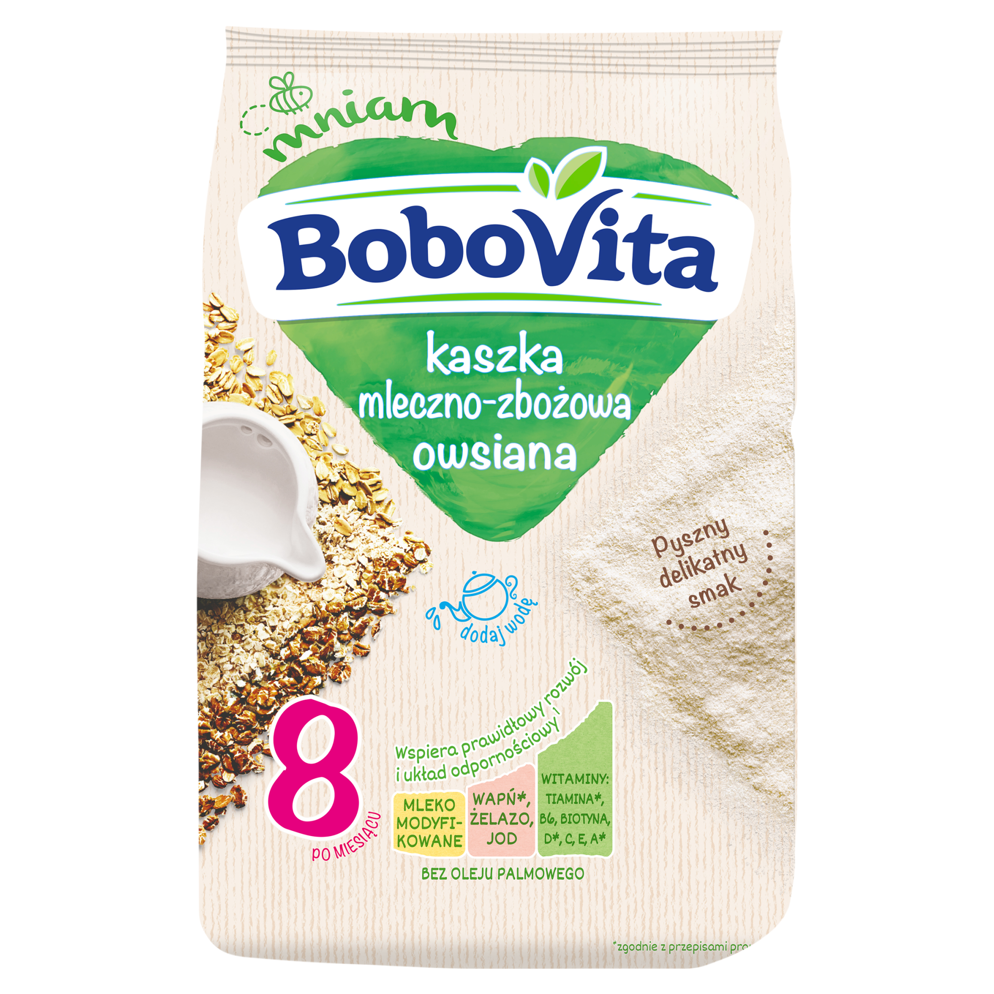 BOBOVITA Kaszka mleczno-zbożowa owsiana po 8 m-cu - 230 g - cena, stosowanie, opinie  zdjęcie