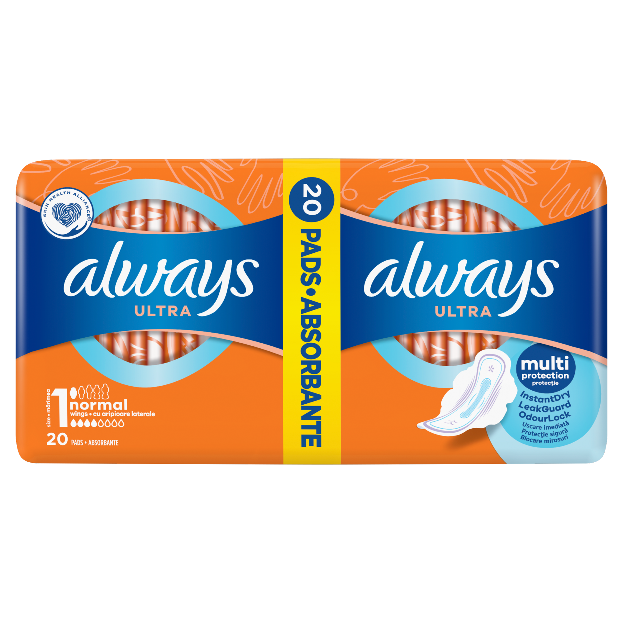 Always Ultra Normal Podpaski ze skrzydełkami, 20 sztuk zdjęcie