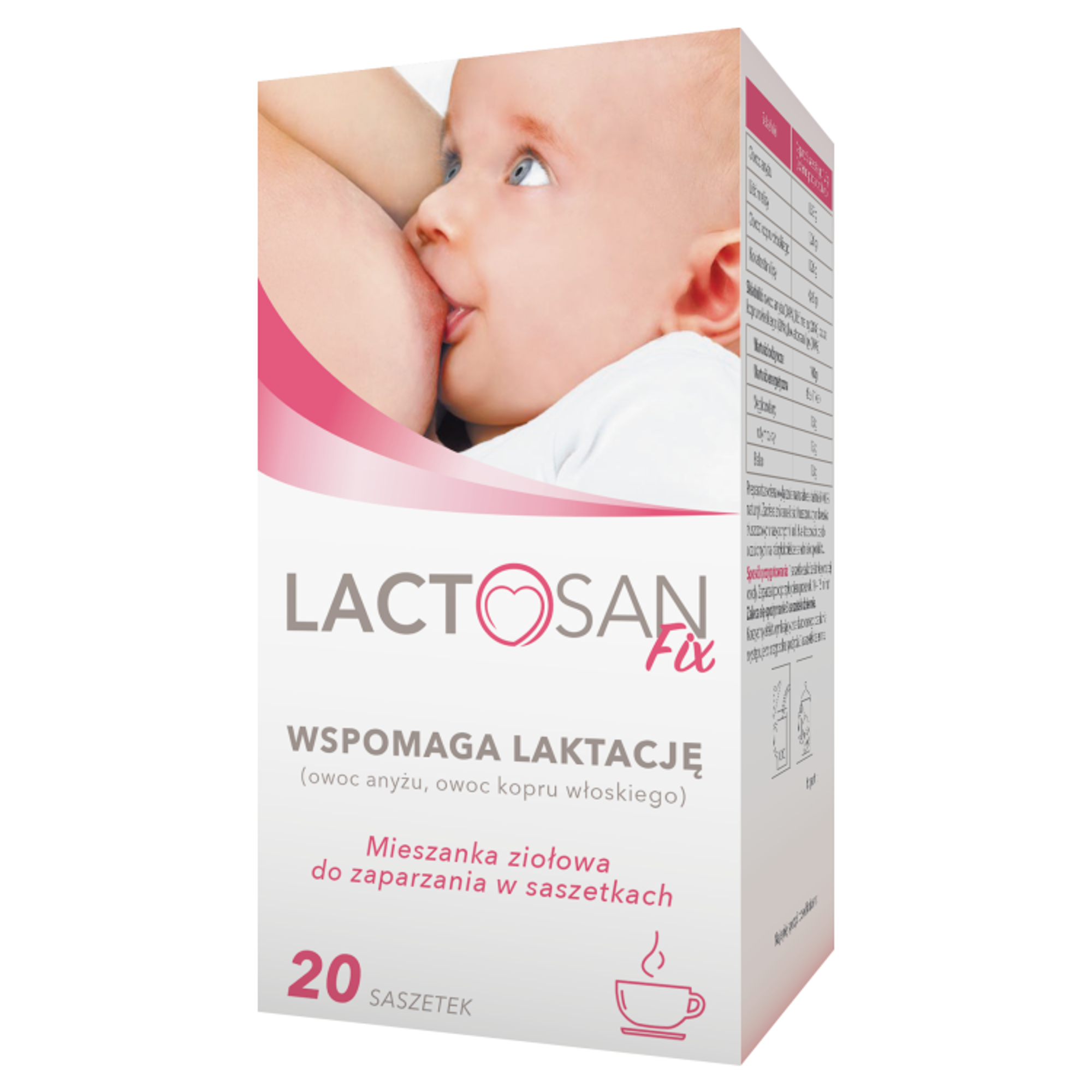 Herbapol Mieszanki Apteczne Lactosan Fix zioła do zaparzania wspomagające laktację 20 saszetek zdjęcie