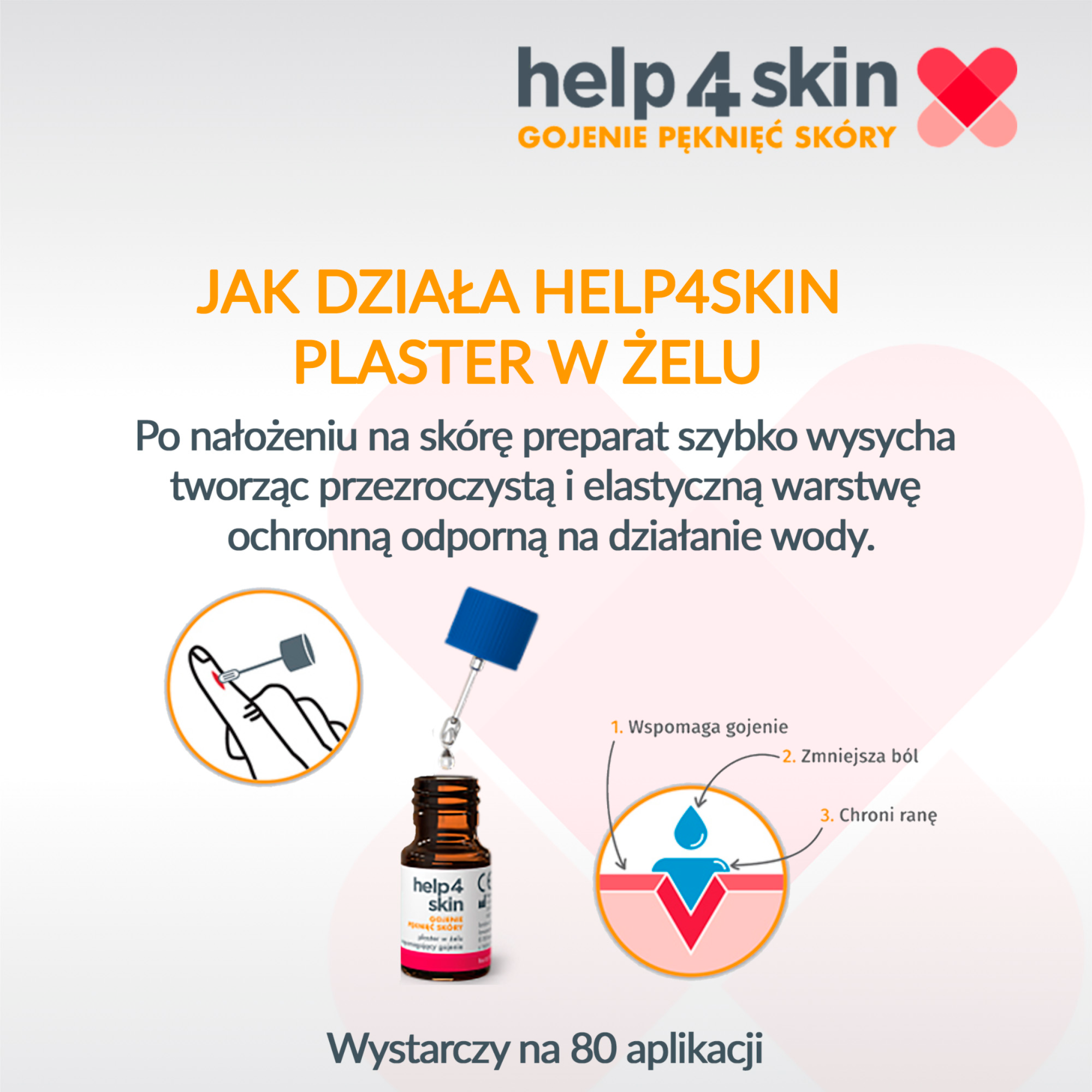 Help4Skin Gojenie pęknięć skóry Plaster w żelu, 7 ml 