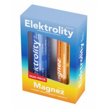 Panawit Duo Pack Elektrolity o smaku pomarańczowo-cytrynowym + Magnez o smaku pomarańczy i mango 20 tabletek musujących + 20 tabletek musujących