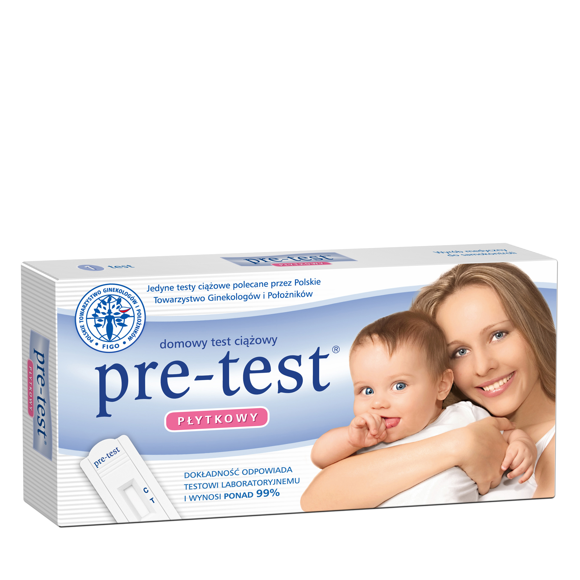 Pre-Test test ciążowy płytkowy 1 sztuka zdjęcie