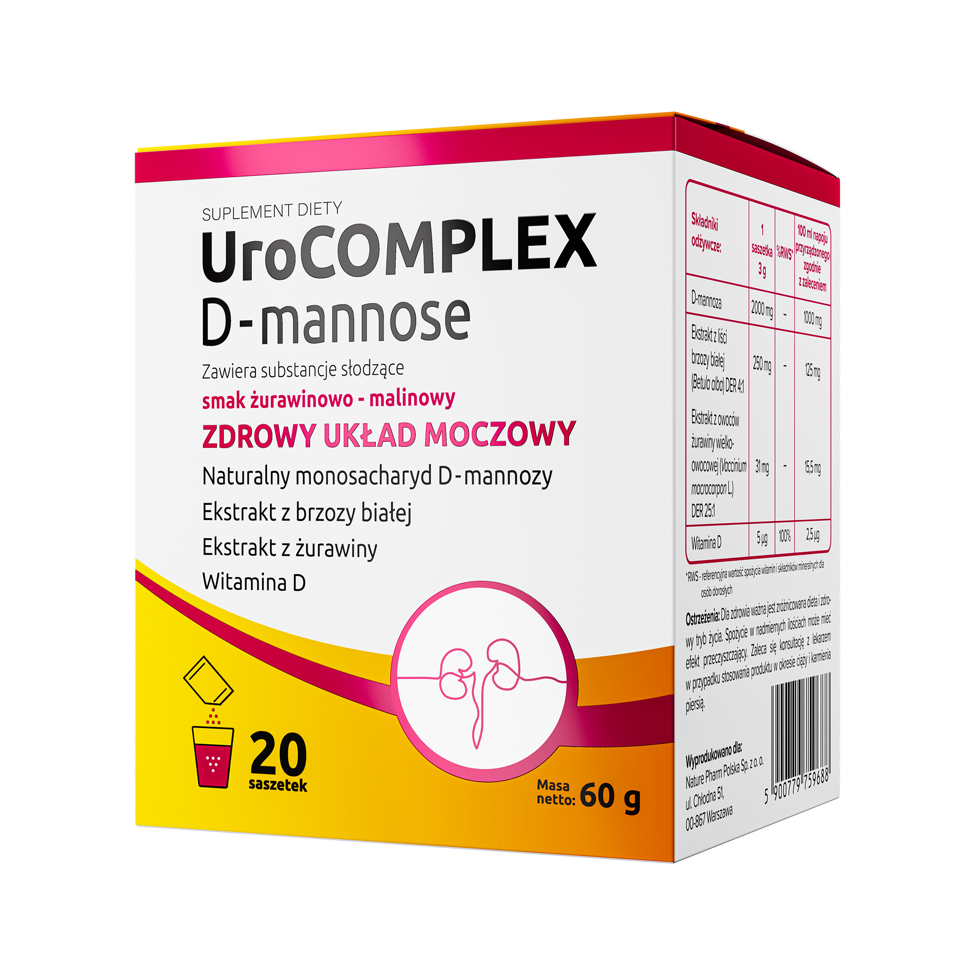 UroComplex D-mannose, saszetki, 20 sztuk