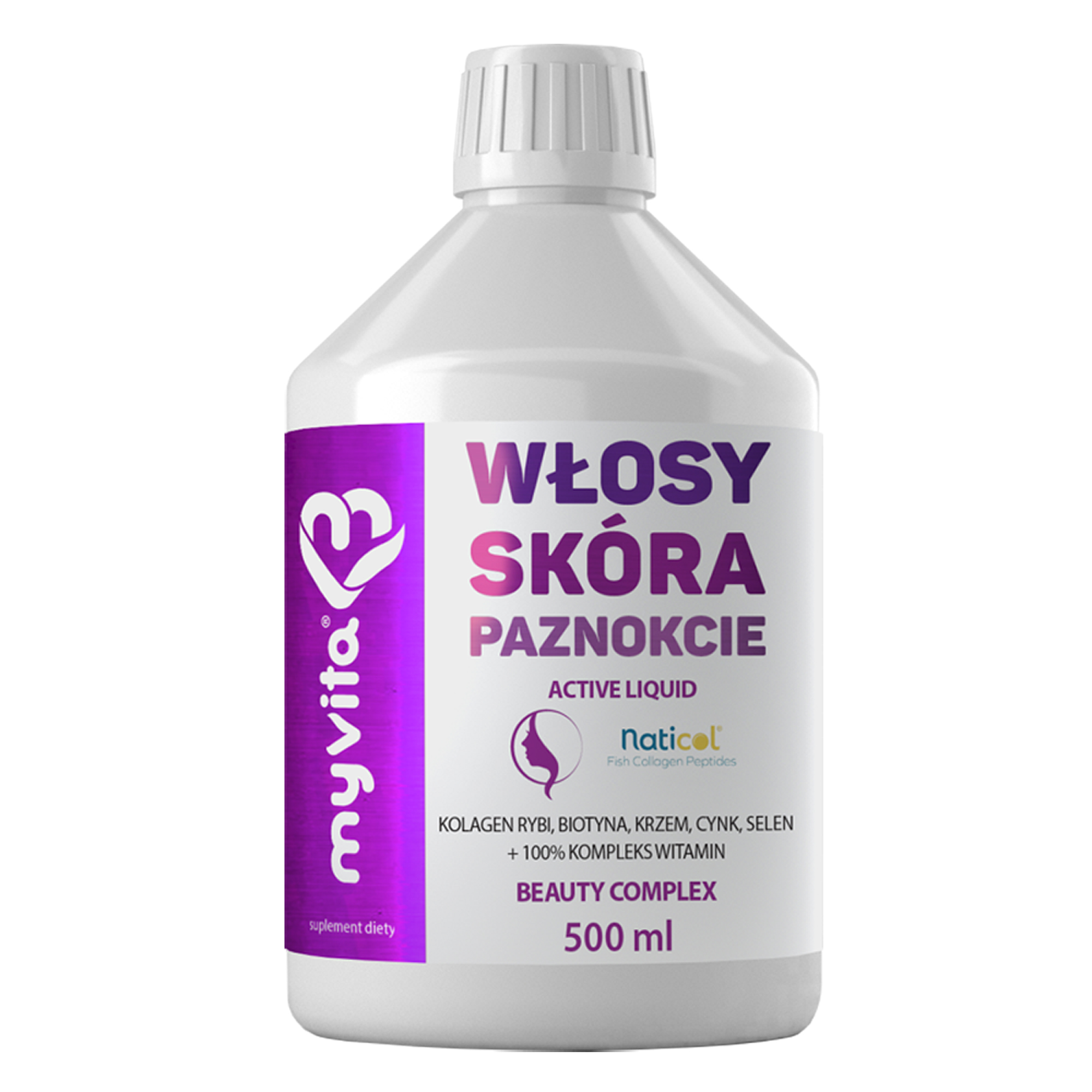 MyVita Włosy Skóra Paznokcie Active Liquid, 500 ml zdjęcie