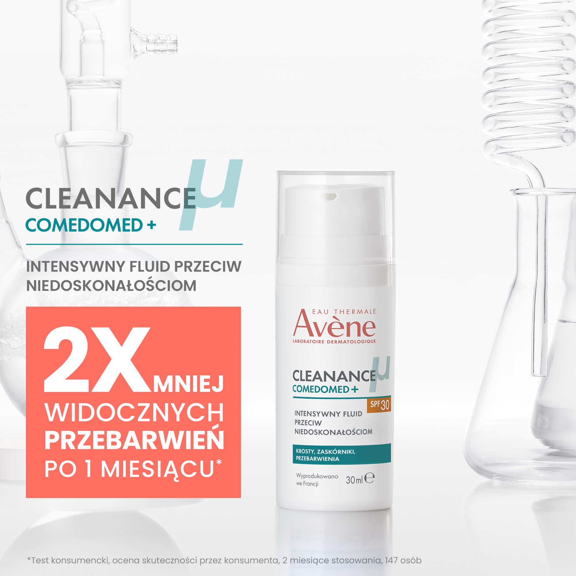 Avene Cleanance Comedomed+, fluid przeciw niedoskonałościom SPF 30, 30 ml