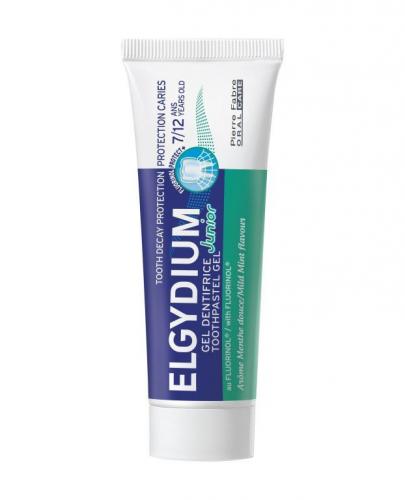 Elgydium Junior, Pasta do mycia zębów przeciwpróchnicowa łagodna mięta 7-12 lat, 50 ml zdjęcie