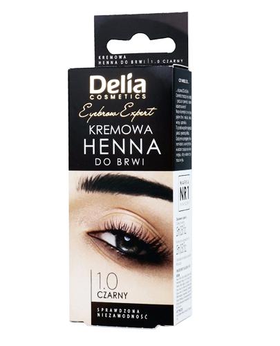 Delia Kremowa henna do brwi 1.0 czarny - 15 ml Do koloryzacji brwi - cena, opinie, stosowanie  zdjęcie