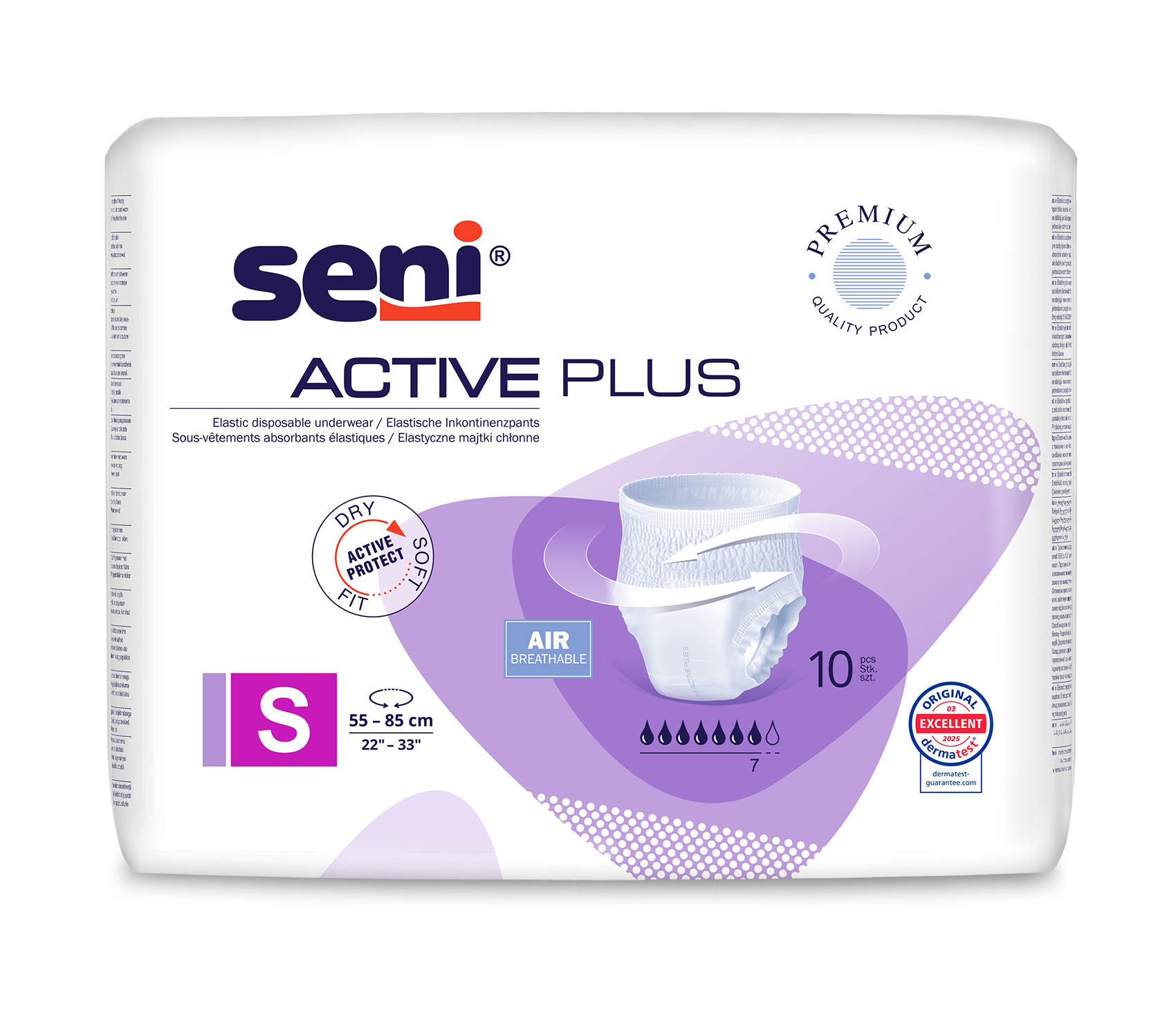 Seni Active Plus elastyczne majtki chłonne rozmiar S, 10 sztuk zdjęcie