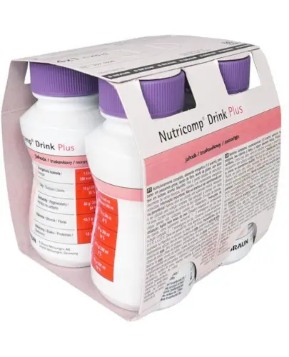 Nutricomp Drink Plus smak truskawkowy 4 x 200 ml zdjęcie