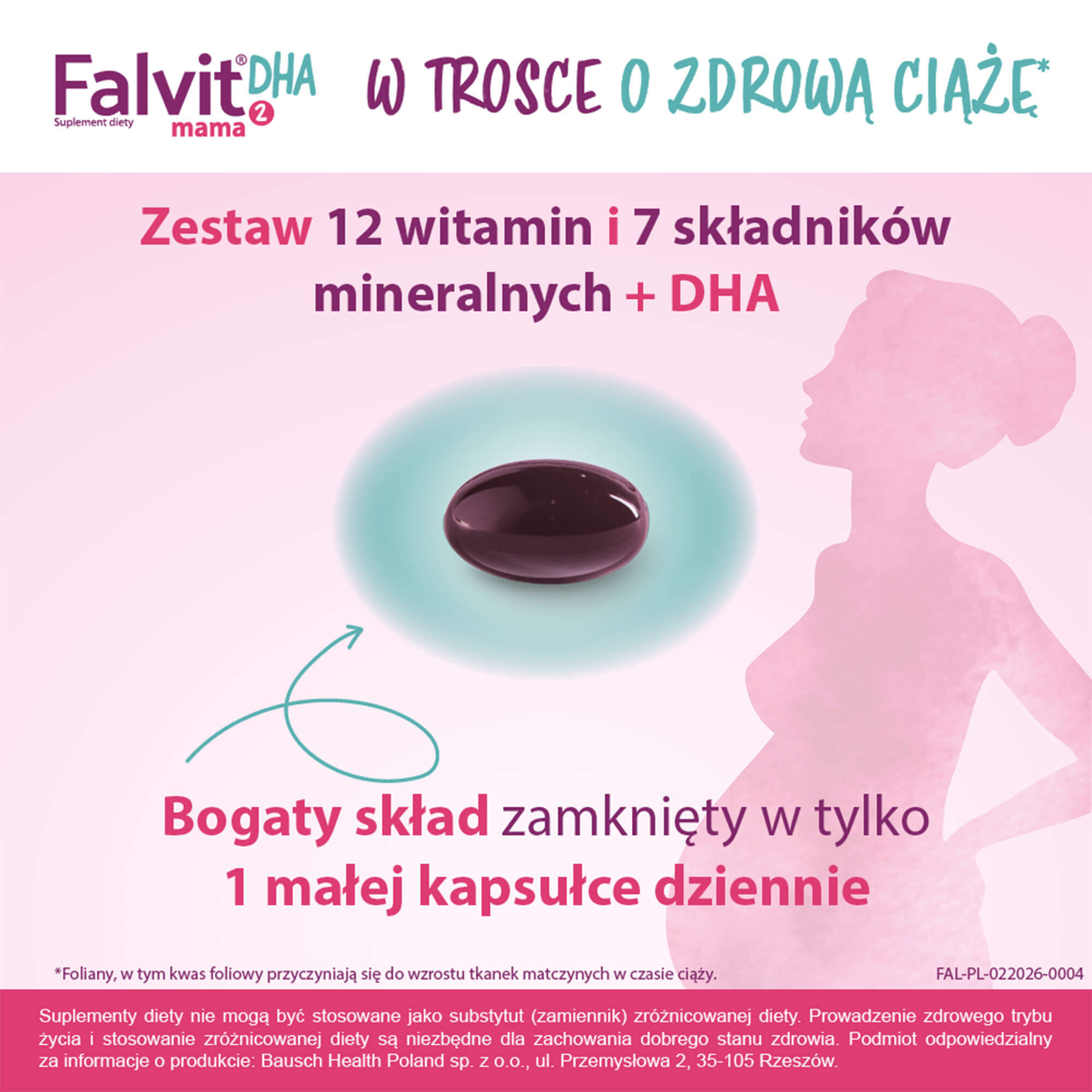 Falvit mama 2 DHA, kapsułki, 30 sztuk