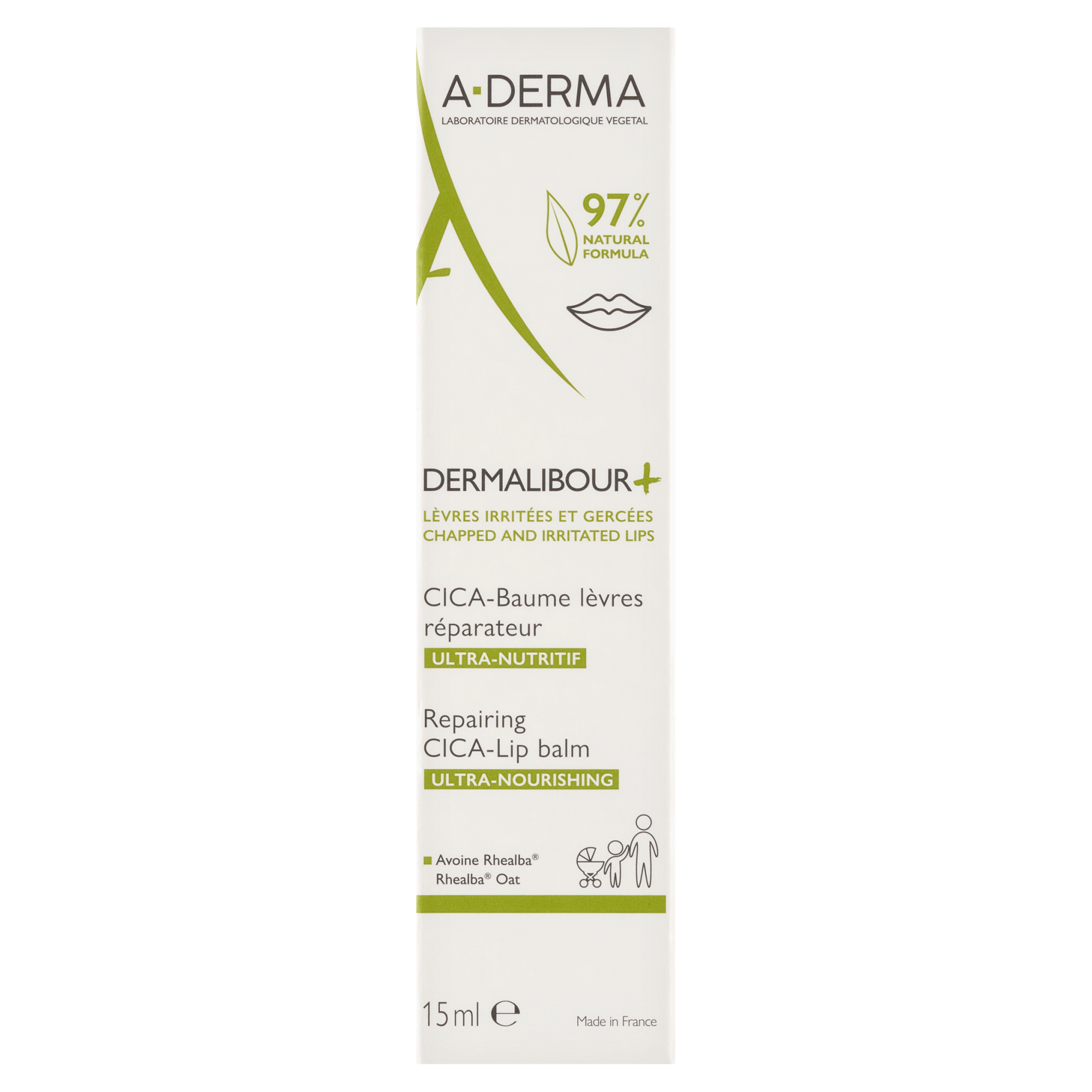 A-DERMA DERMALIBOUR + Balsam do ust 15 ml zdjęcie