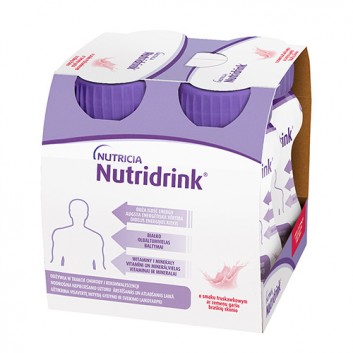 Nutridrink o smaku truskawkowym 4x 125 ml