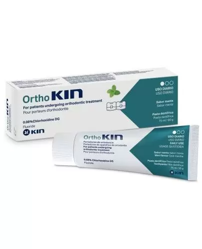 Kin OrthoKin pasta do zębów dla osób noszących aparaty ortodontyczne, smak miętowy 75 ml zdjęcie