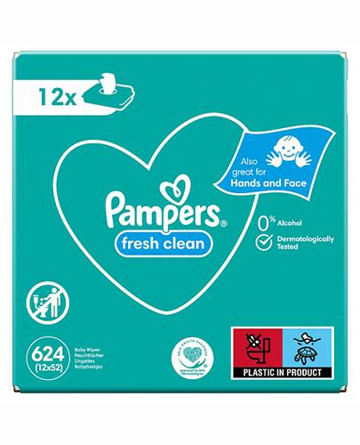 Pampers Fresh Clean chusteczki nawilżane dla niemowląt 12x 52 sztuki zdjęcie