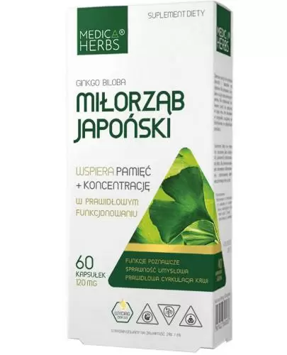 Medica Herbs Miłorząb Japoński 60 kapsułek zdjęcie