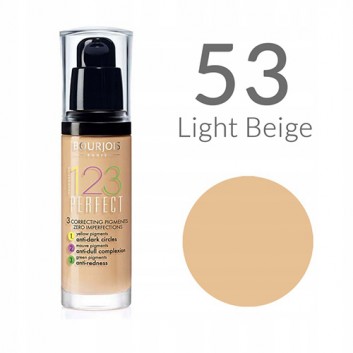 Bourjois 123 Perfect Podkład do twarzy 053 Light Beige - 30 ml - cena, opinie, właściwości