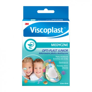 Viscoplast Medyczne Opti-Plast Junior Dekorowane plastry okulistyczne, 10 sztuk