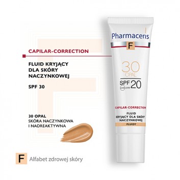 Pharmaceris F Capilar-Correction 30 Opal fluid kryjący SPF20 dla skóry naczynkowej 30 ml