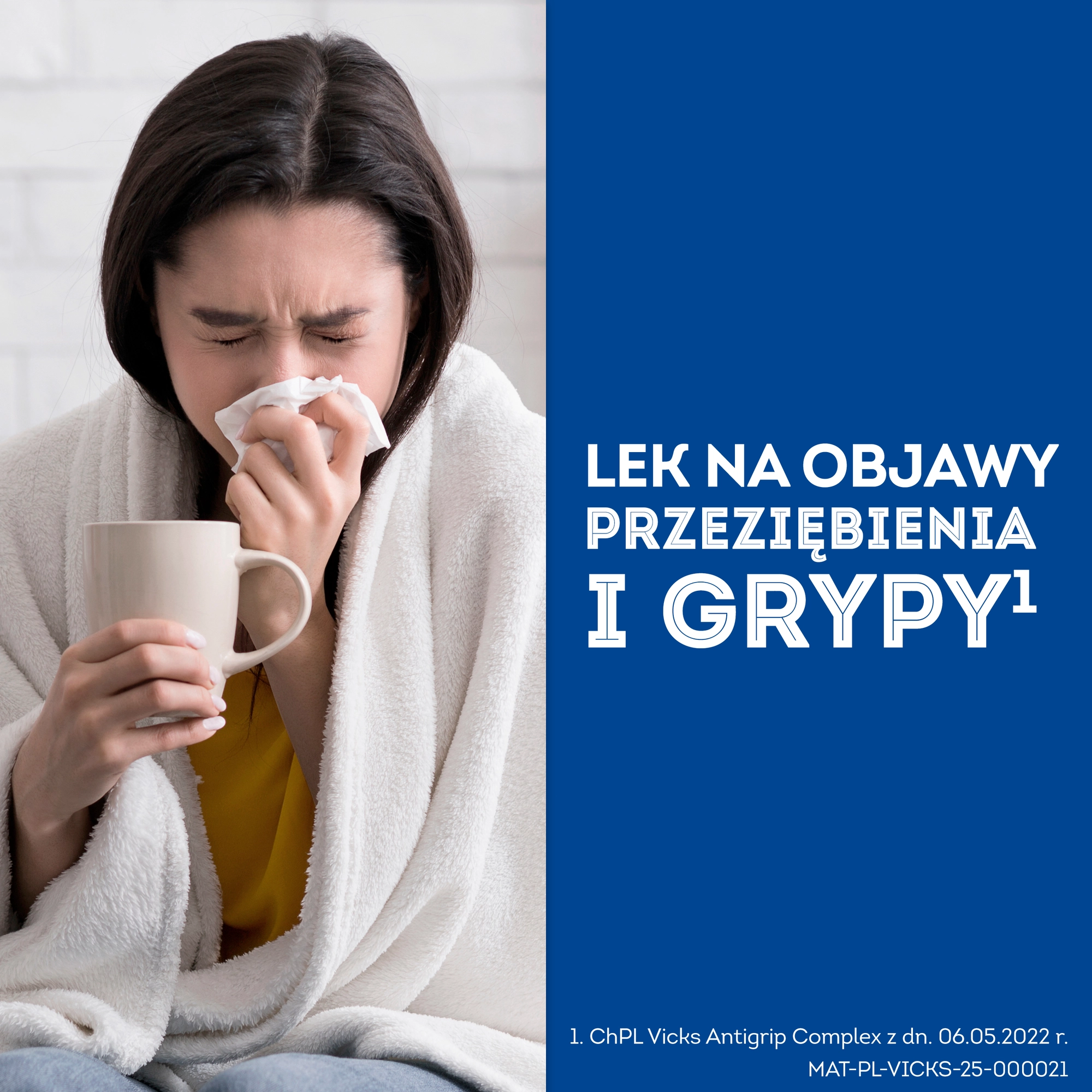 Vicks AntiGrip Complex 500 mg + 200 mg + 10 mg smak cytrynowy 10 saszetek