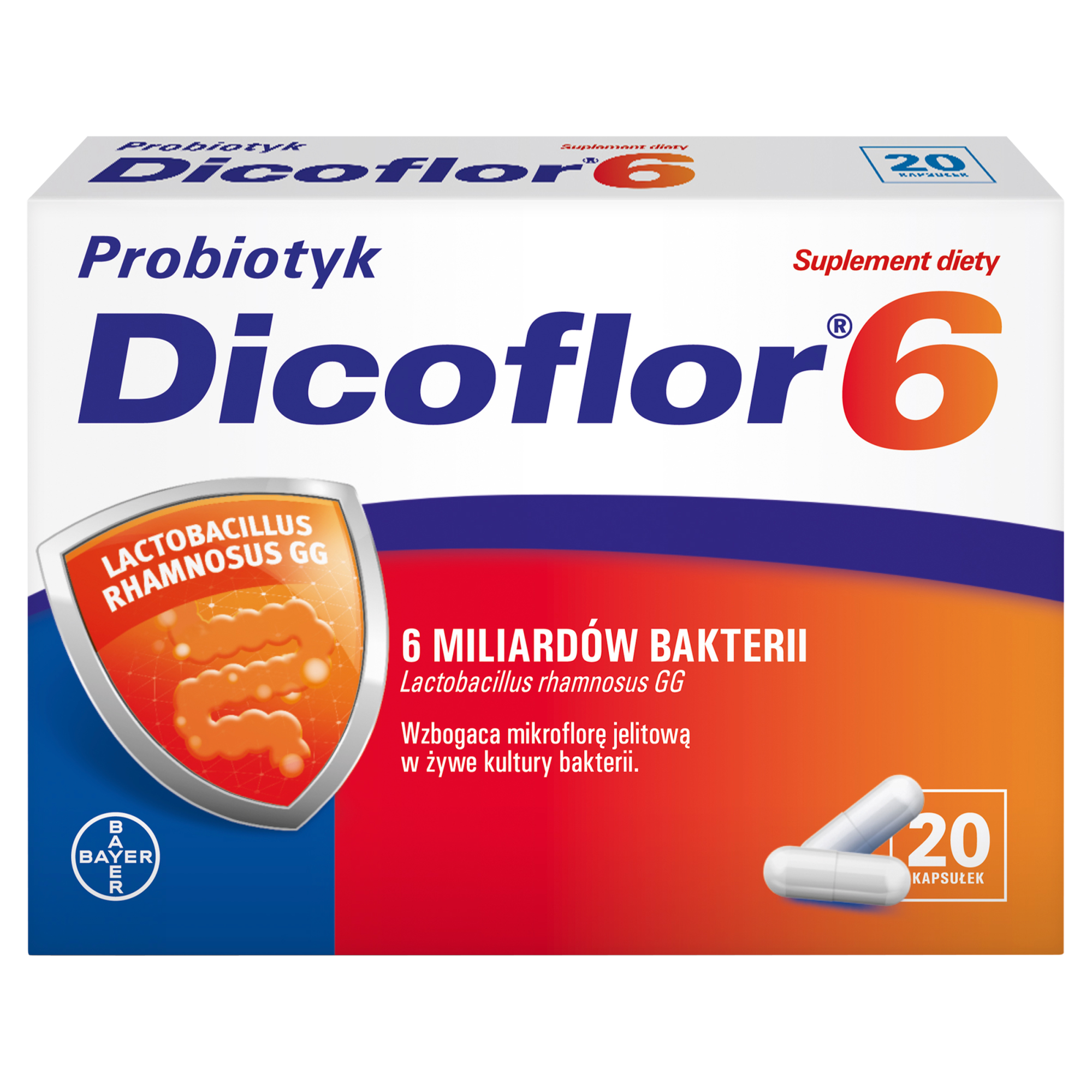 Dicoflor 6 20 kapsułek zdjęcie