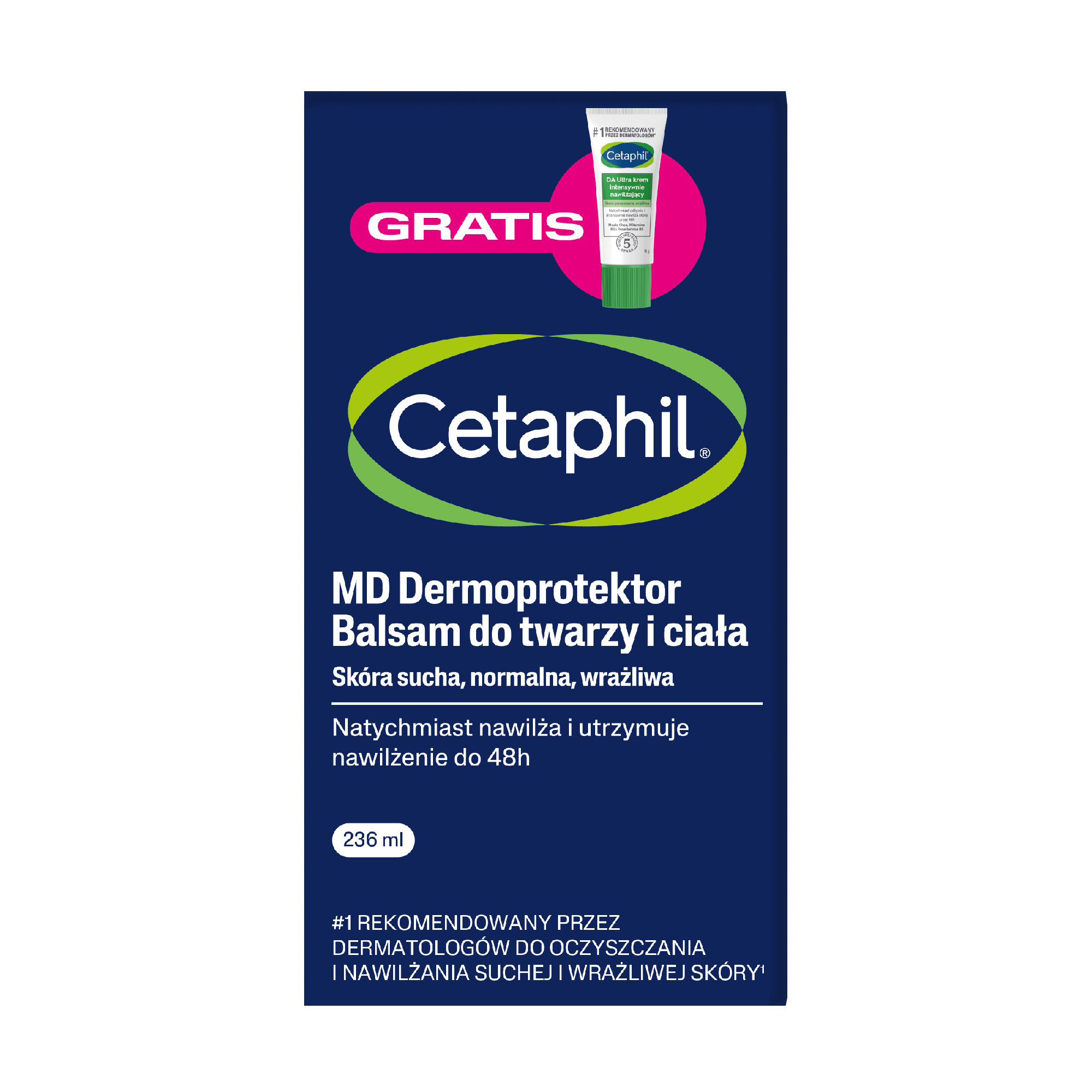 Cetaphil MD Dermoprotektor Balsam do twarzy i ciała, 236 ml + mini produkt zdjęcie